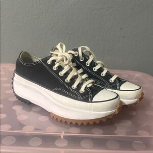 Converse Black and White Platform Sneakers